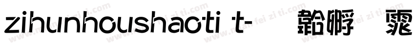zihunhoushaoti t字体转换